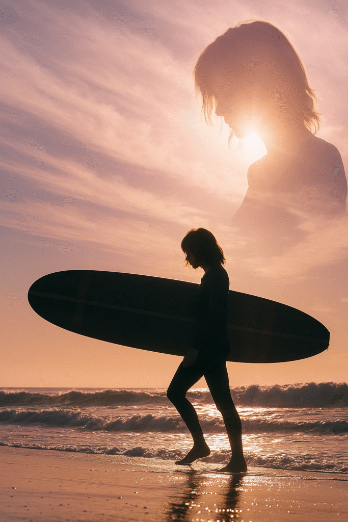 Plage de dakhla au maroc au coucher du soleil
